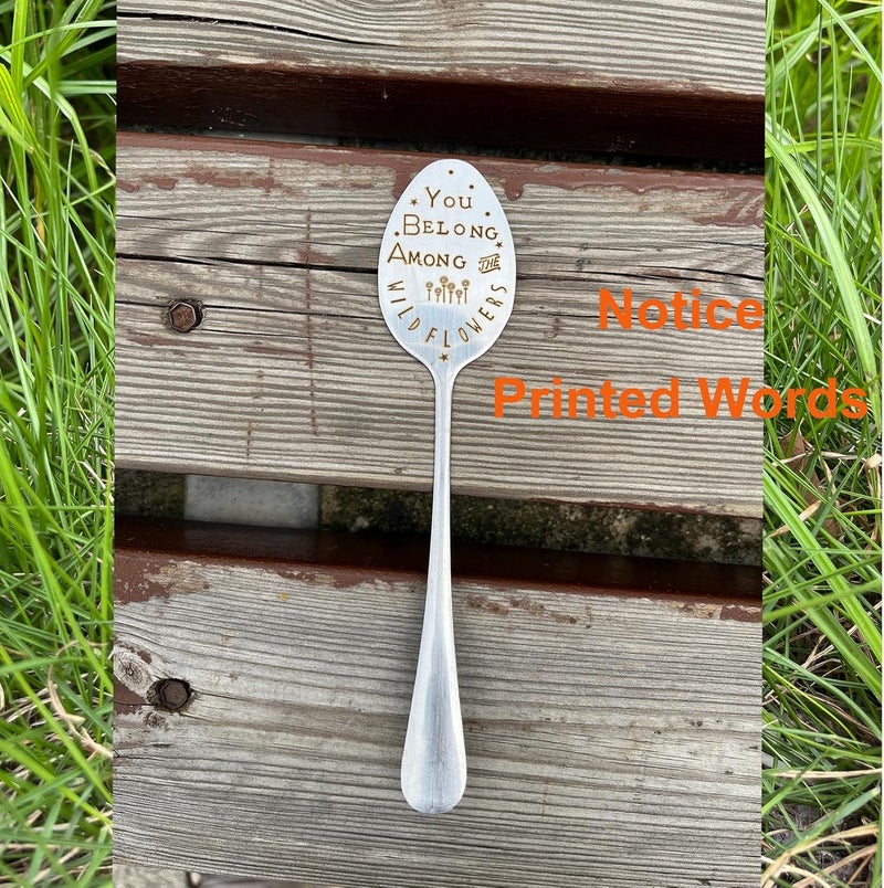 PLWalker Garden Plant Marker Friendship Gift for Women Gardeners, Plant Stake Label Sign Tag Gardening Gifts for Woman Plant Lovers, Metal Garden Decoration (Among Flowers) - Image 4
